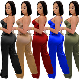 New Sexy Jumpsuits Straight Trousers Recreational Temperamen