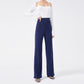 Solid Color Casual Pants Slim, High-waisted Bell Bottoms