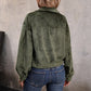 Women's Plush Casual Solid Color Jacket